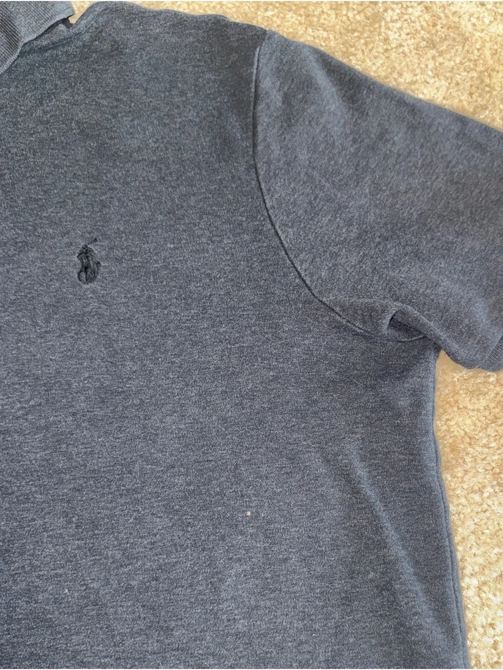 Polo Ralph Lauren Dark Charcoal Heather Gray Short Sleeve Polo X